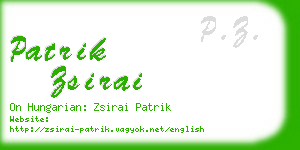 patrik zsirai business card